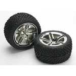 Traxxas 5573 Chrome Twin Spoke 2.8" Wheels/victory Tires (2) Rear: Nitro Rustler. Fixed Price $24.95.