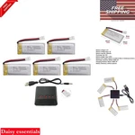5PCS 3.7V 500MAH Lipo Battery & 5-IN-1 Charger For Drones Jjrc H31 H37 H6D Hu.... Fixed Price $34.18.