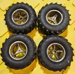 Pro Line Masher 2000 Rc Tires #1074, Rims, 2.5 Wide X 4.5" Diameter All Terrain. Fixed Price $75.00.
