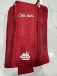 Vintage Old Spice Shaving Kit Red Zip Up Beautiful Condition. Fixed Price $21.50.