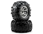 Traxxas Canyon 3.8" Pre-mounted Tires W/geode Wheels (2) (summit) (chrome). Fixed Price $44.95.