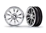 TRA9472R Traxxas Weld Chrome Front Wheels (2). Fixed Price $14.00.
