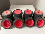 4 Sets Pink Racing Wheels & Tires Mounted, DER-PSB-8P. Fixed Price $59.00.