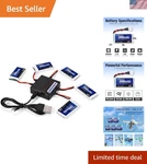 5PCS 3.7V 380MAH Drone Batteries With 5-IN-1 Charger For Extended Flight Time. Fixed Price $29.99.