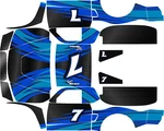Losi 5IVE Black Carbon Fiber With Swipe Wrap Decals Stickers Big Flex Rovan. Fixed Price $85.00.