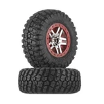 Traxxas 6873R Tire/wheel Assembly Glued Chrm Red Slash 4X4. Fixed Price $24.95.