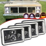 4PCS 4X6" Inch Led Headlights High Low Beam Drl For Gmc G2500 G3500 Van Trucks. Fixed Price $74.69.