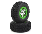 Traxxas Bfgoodrich KM2 Tire W/sct Rear Wheel (2) (chrome/green). Fixed Price $24.95.