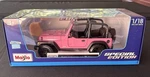 Maisto 1/18 Jeep Wrangler Rubicon Pink Htf Opening Doors, Hood New Sealed Box. Fixed Price $32.95.