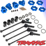 Traxxas Maxx Package, 8996X - 8654 7758 Wide Axles Blue Hubs Nuts Complete. Fixed Price $131.95.
