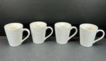 Sonoma Life + Style Horizon Ribbed Coffee / Tea Mugs Cups Set 4 Euc. Fixed Price $16.99.