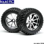 Hpi 4727 Mounted Goliath Tires Blast Wheels Chrome (2). Fixed Price $74.58.