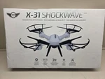 Sky Rider X-31 Shockwave Quadcopter Drone Wi-fi Camera, Smartphone Control. Fixed Price $22.99.