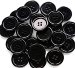 Ganssia 1 Inch (25MM) Black Resin Buttons Sewing Flatback For Garment Diy. Fixed Price $8.67.