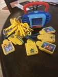 Disney Tunes Kid Clips Player Radio 10 Cartridges All Tested Works Great. Fixed Price $80.00.
