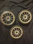 Hobby Tower Chrome Spoke 17 Mm Belted Tires 2 Left, Right. Fixed Price $25.00.