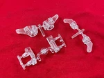 Team Associated RC10CC Clear C-hubs / Rear Axle Carriers Steering Blocks. Fixed Price $20.95.