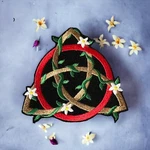 Trinty Knot Embroidery Patch 3.76" X 3.85". Fixed Price $10.00.