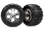 Traxxas Front All-star Chrome Wheels & Talon Tires 3669. Fixed Price $25.95.