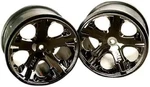 Special Clearance Traxxas 3772A Rear Black Chrome All-star 2.8" Wheels. Fixed Price $11.99.