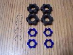 Traxxas 8S X-maxx Wheel Hubs 17MM Blue Aluminum Splined Nuts & Hex Clips 77086-4. Fixed Price $18.99.