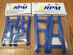 Rpm 80245 Front & 80185 Rear Blue A-arms Traxxas Vxl XL5 Rustler Stampede 2WD. Fixed Price $25.99.