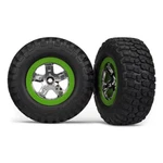 Traxxas 6876 Tires/wheels Sct Chrome Green Beadlock 4WD Fr/re. Fixed Price $24.95.