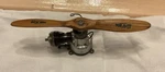 Vtg Made Usa Model Airplane Engine With Wood Top Flite Propeller As Is Read. Fixed Price $38.99.