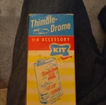 Vintage 1950S Cox Thimble Drome 1/2A Kit #660 Skylon Reel + Full Glow Fuel Can. Fixed Price $59.95.