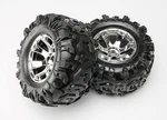 Traxxas 5673 - Canyon At Tires, Geode 3.8" Wheels, Chrome, 17MM Splined Hex (2). Fixed Price $44.95.