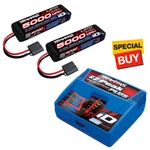 Traxxas 5000MAH 7.4V 2-CELL 25C Lipo Battery (2) W/ Ez-peak Plus Fast Charger. Fixed Price $189.85.