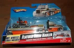 2011 Hot Wheels Flatbed Farm Hauler W/ Dragtor - Transport Truck R1073. Fixed Price $9.99.