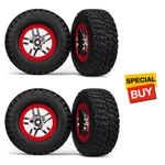 Traxxas Assembled Tire / Wheels Glued 4X4 Front Rear : Slash Ford Raptor. Fixed Price $49.90.
