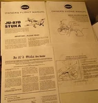Cox JU87D Stuka Owner's Flight And Engine Manual Photocopies For Gas Power Plane. Fixed Price $16.99.