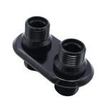 A/c BULKHEAD,2-PORT Billet Aluminum Heater Connector Hot Rod(black). Fixed Price $22.67.