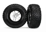 Traxxas 5975X Tires/wheels (sct Split-spoke Satin Chrome, Black Beadlock Style. Fixed Price $24.95.