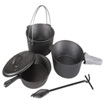 Stansport Pre-seasoned Cast Iron Cook Set Piece 16903. Fixed Price $115.34.