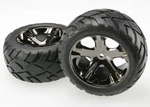 Traxxas 3773A Rear All Star Bk Wheels W/ Anaconda Tires Rustler Stampede Vxl XL5. Fixed Price $29.95.