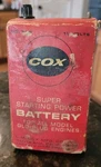 Vintage Cox Super Starting Power Battery Model Airplane Engine Tether Car Box. Fixed Price $49.95.