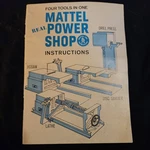 Vintage 1965 Four Tools One Mattel Real Power Shop Instruction Book. Fixed Price $14.95.