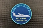 Puget Sound Flight Club Woven Uniform Patch Sky King Alaska Airlines Hook & Loop. Fixed Price $9.50.