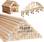75 Pcs Balsa Sticks 1/4 X 12 Inch Strips Hardwood Square. Fixed Price $14.34.
