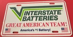 Interstate Batteries Booster License Plate Great American Team #1 Battery. Fixed Price $49.99.