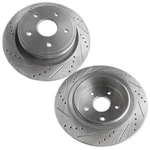 2X Rear Drilled + Slotted Brake Rotors Fit Chrysler Aspen Dodge Ram 1500 Durango. Fixed Price $79.95.