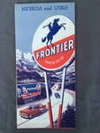 1950 Frontier Nevada & Utah Road/highway Map Radio Stations, Town Populations. Fixed Price $13.00.