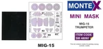 Montex 1/48 Mikoyan MIG-15 "fagot" Canopy & Wheels Paint Mask Trumpeter. Fixed Price $8.75.