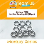 Serpent F110 - Pcs Rubber Sealed Bearings Kit. Fixed Price $15.99.