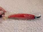 Novelty Tabasco Ink Pen Shape Of Hot Pepper, New, Comes With Extra. Fixed Price $9.99.