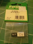 Futaba 75MHZ Fm Rx Crystal CH#77. Fixed Price $14.99.