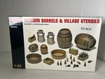 Miniart 35550 1:35 Scale Wooden Barrels And Village Utensils Model Kit Plastic. Fixed Price $19.95.
